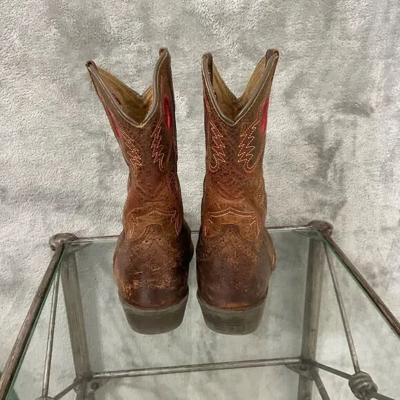 ARIAT BOOTS KIDS size 13.5  STYLE 10014101 SQUARE TOE pull on - Picture 13 of 15